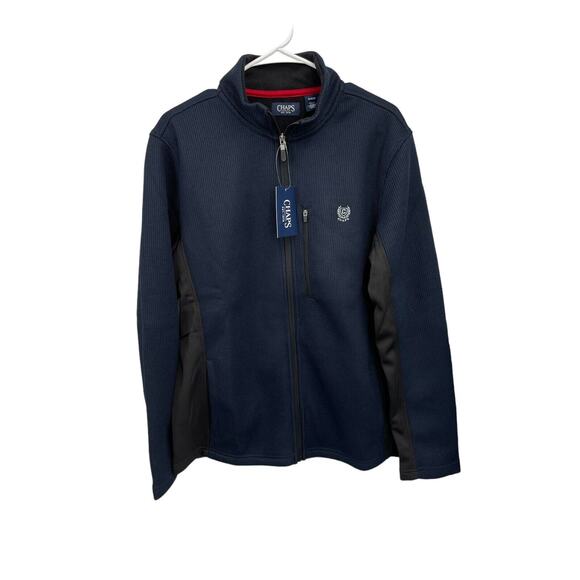 Chaps Other - NWT Chaps Performance Jacket Full Zip Long Sleeve American Navy Blue Size Medium